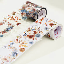 Load image into Gallery viewer, Washi Tape: Dusty Blue Florals -  Wide