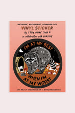 Load image into Gallery viewer, Sticker: At My Best - Raccoon