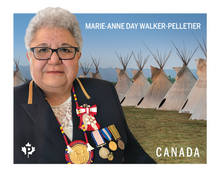 Load image into Gallery viewer, Canadian Postage: 2022 Indigenous Leaders – Chief Marie-Anne Day Walker-Pelletier Domestic Stamps