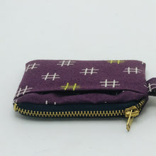 Load image into Gallery viewer, Zip Wallet: HASHTAG EGGPLANT