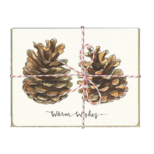 Load image into Gallery viewer, Boxed Greeting Cards: PINECONE WARM WISHES