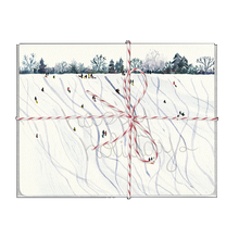 Load image into Gallery viewer, Boxed Greeting Cards: TOBOGGAN HOLIDAY
