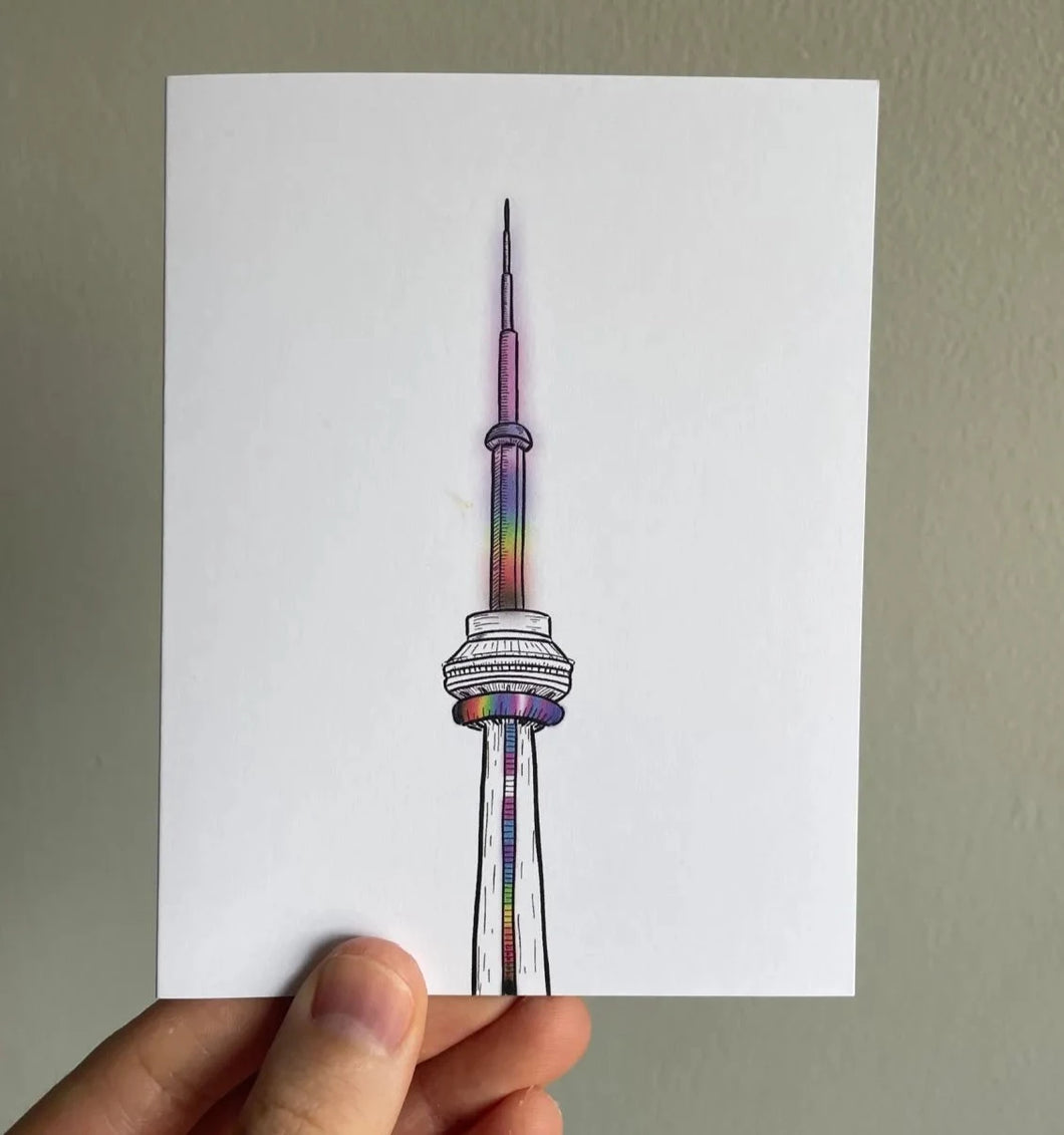 Greeting Card: Illuminated CN Tower