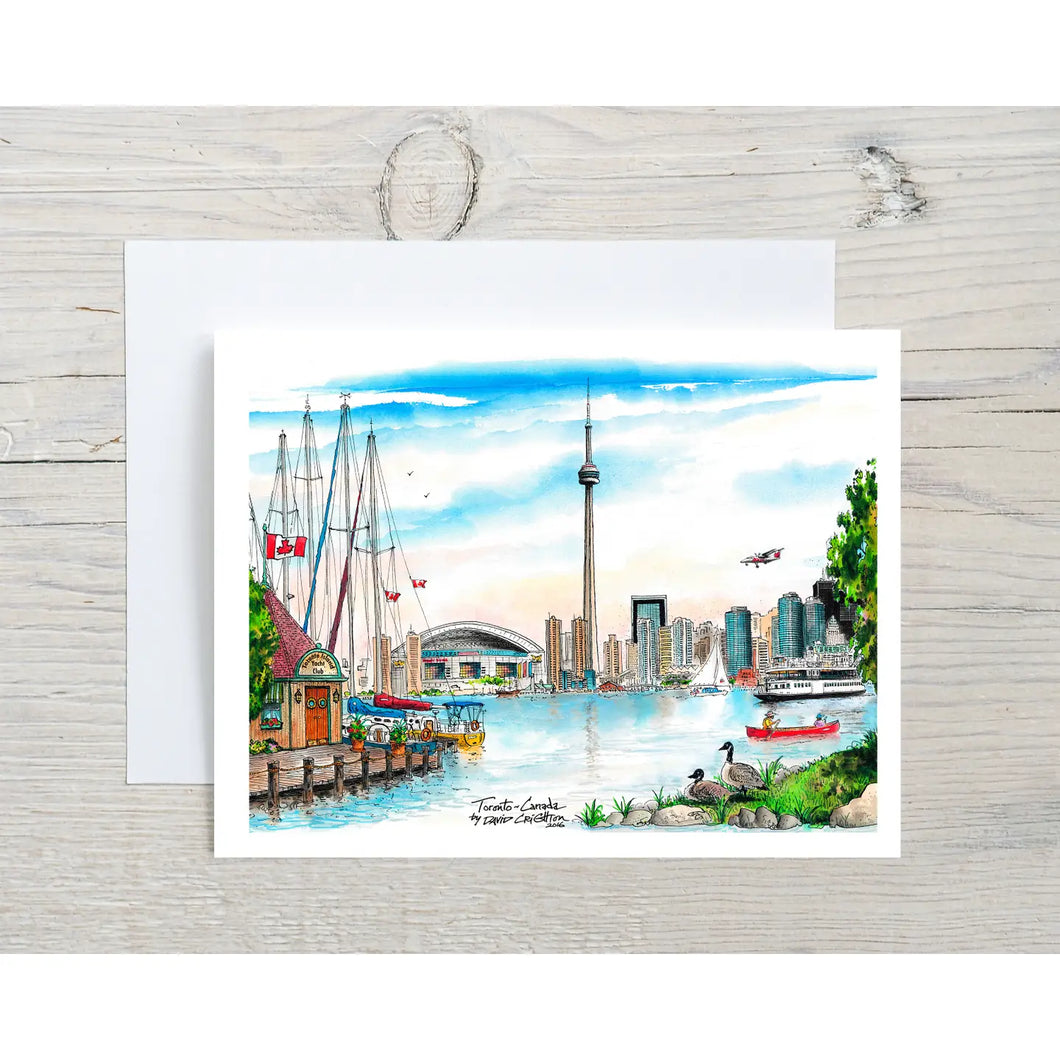 Greeting Card: Toronto Sunset From Islands