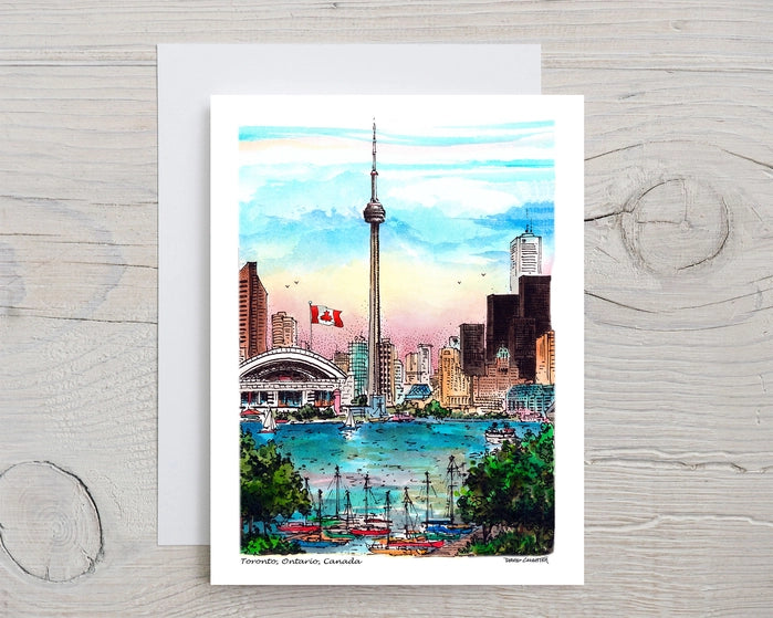 Greeting Card: Toronto Sunset Skyline