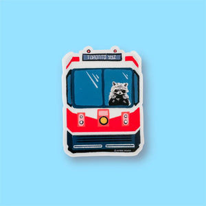 Sticker: YYZ Streetcar Raccoon