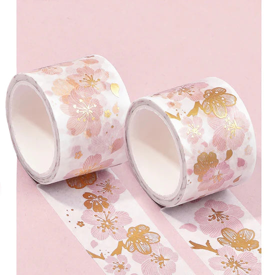 Washi Tape: Golden Sakura Blossoms