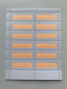 Decorative Stamps: ANALOG (ORANGE)