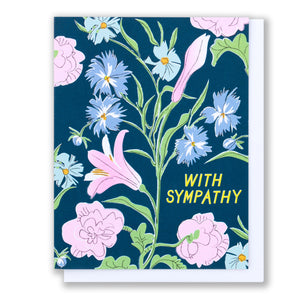 Greeting Card: With Sympathy (Florals)