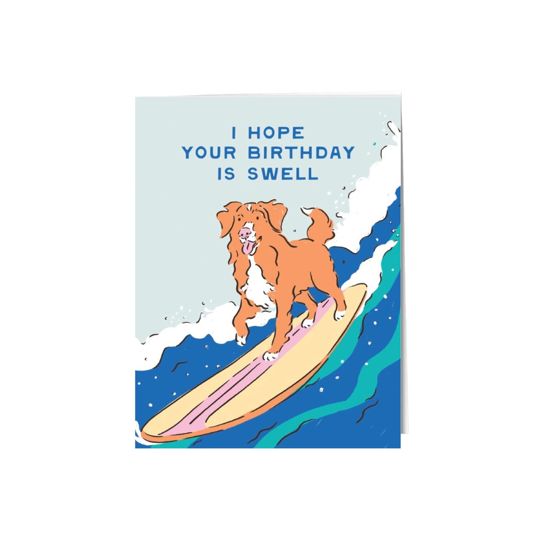 Greeting Card: Swell Surfer Birthday