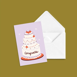 Greeting Card: Congrats Cake