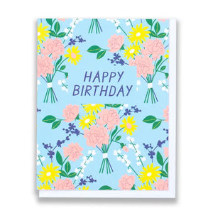 Greeting Card: Happy Birthday (Pastel Florals)