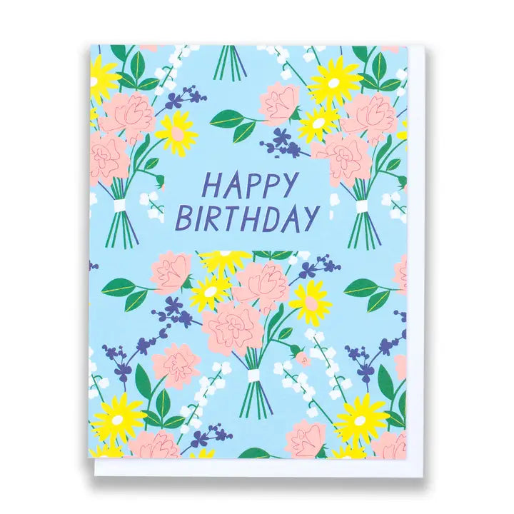 Greeting Card: Happy Birthday (Pastel Florals)