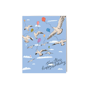 Greeting Card: Time Flies Birthday Birds