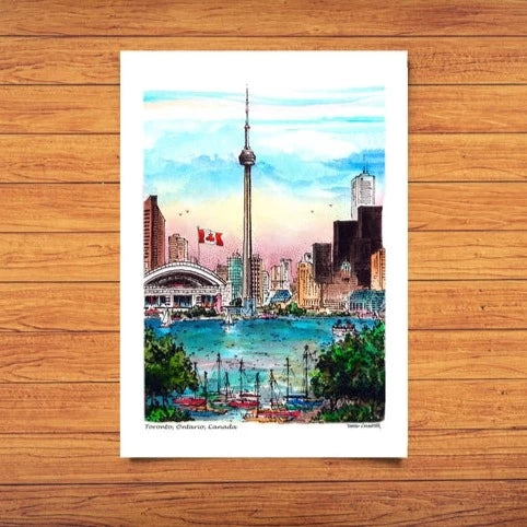Postcard: Toronto Sunset Skyline (Vertical)