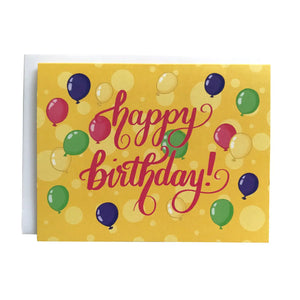 Greeting Card: Happy Birthday Balloons