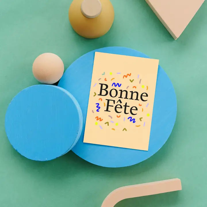 Greeting Card: Confetti Bonne Fête