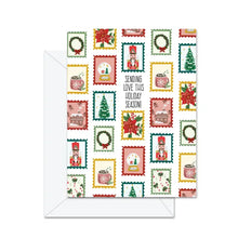 Load image into Gallery viewer, Greeting Card: Holiday Season Stamps
