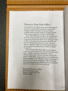 Book: A Visit to the Toronto Post Office in 1834