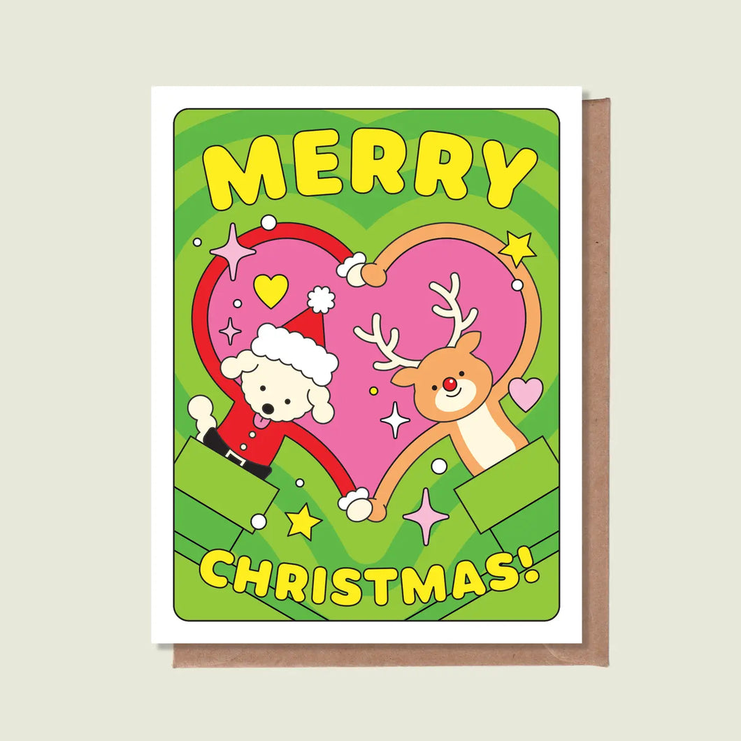 Greeting Card: Merry Christmas Heart