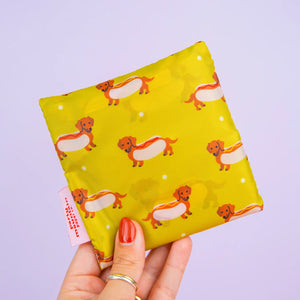 Tote: Weiner Dog Foldable Nylon Tote