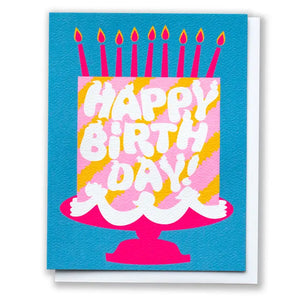 Greeting Card: Pink Birthday Cake