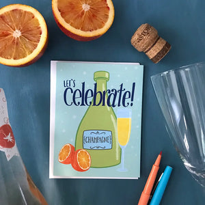 Greeting Card: Lets Celebrate - Mimosa