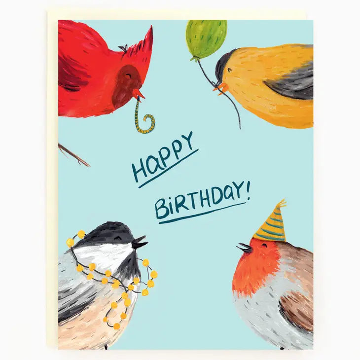 Greeting Card: BIRTHDAY BIRDS PARTY