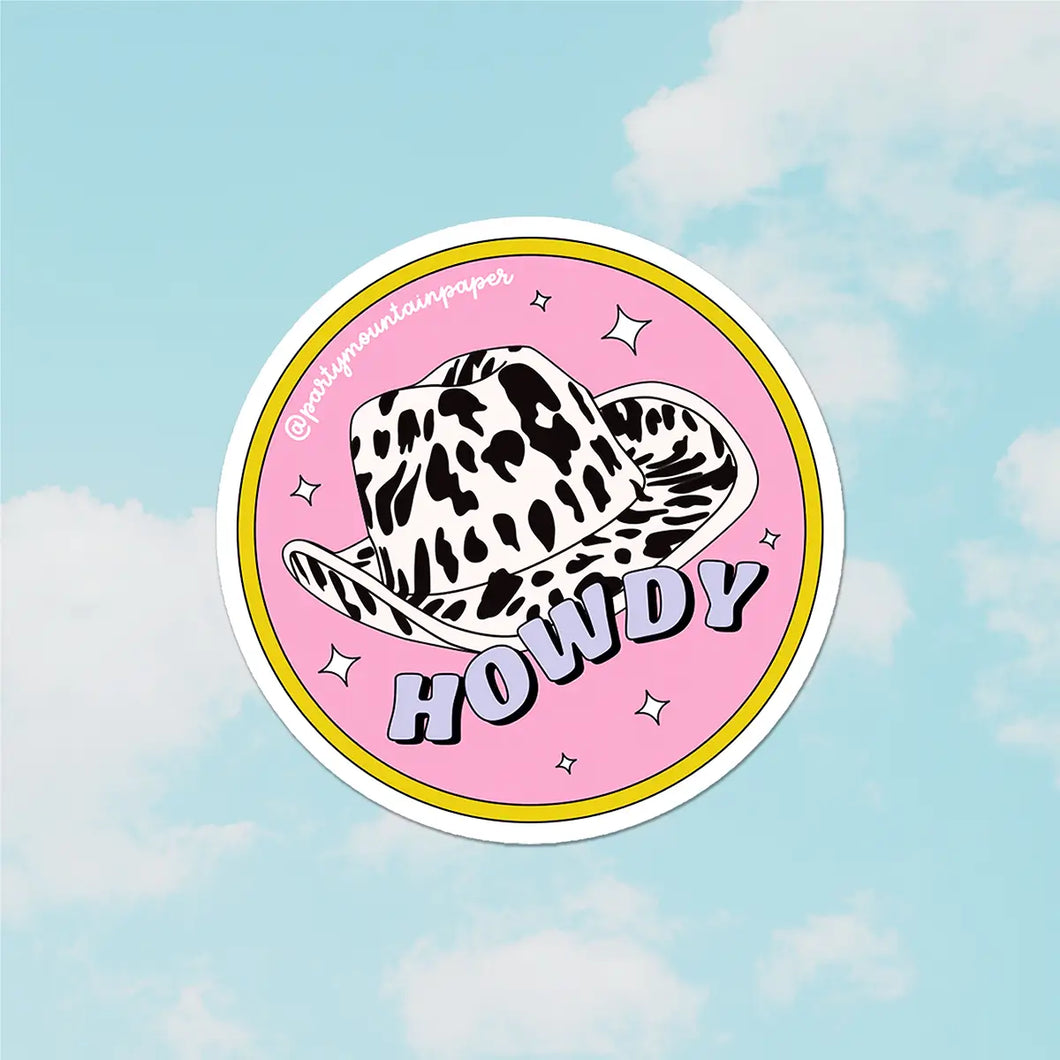 Sticker: Howdy Hat Sticker