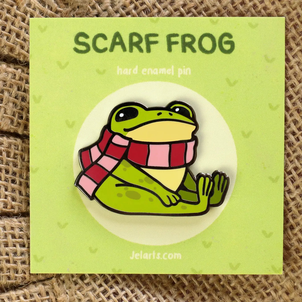 Pin: Frog with a Scarf