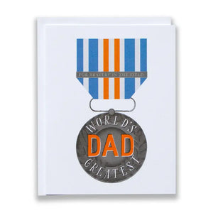 Greeting Card: World's Greatest Dad Metal