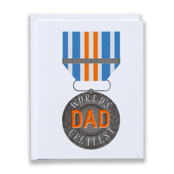 Greeting Card: World's Greatest Dad Metal