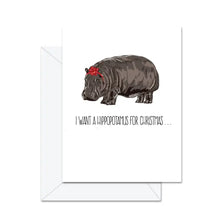 Load image into Gallery viewer, Greeting Card: A Hippopotamus For Christmas
