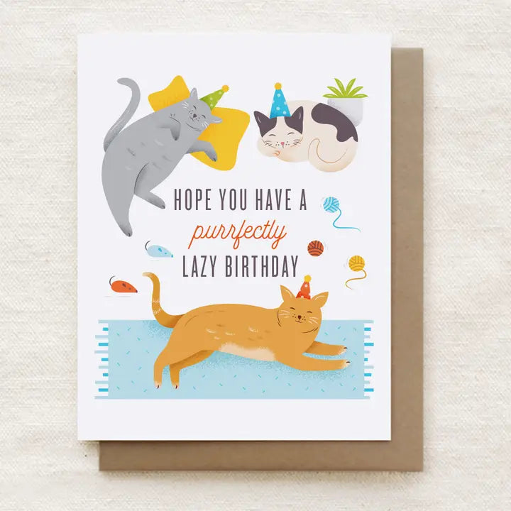 Greeting Card: Purr-fectly Birthday (Cats)