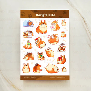 Sticker Sheet: Corgi Life