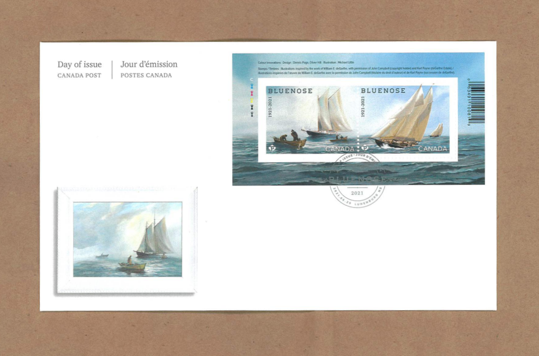 Canada Post Vintage: 1921-2021 Bluenose First Day Cover