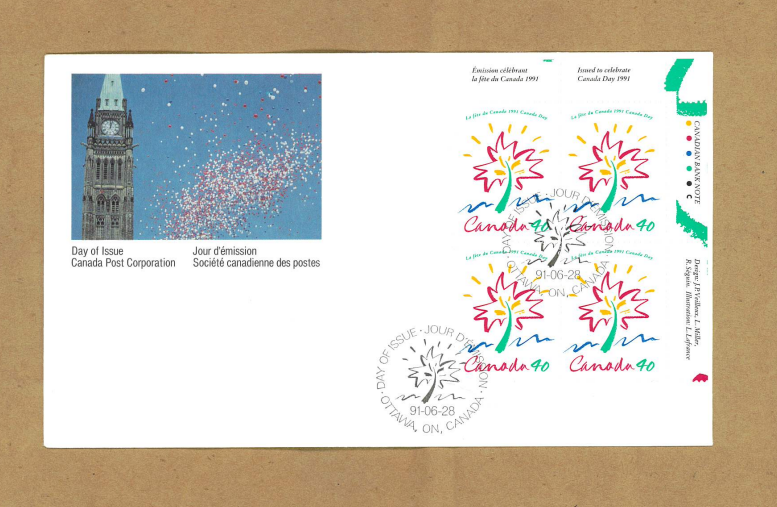 Canada Post Vintage: 1991 Canada Day First Day Cover