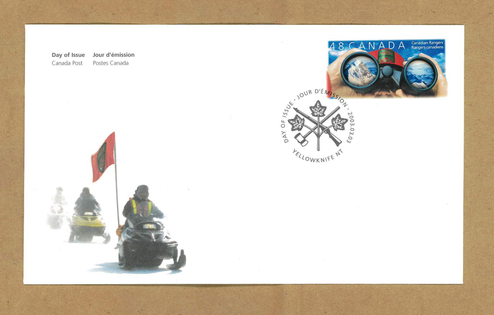 Canada Post Vintage: 2003 Canadian Rangers First Day Cover