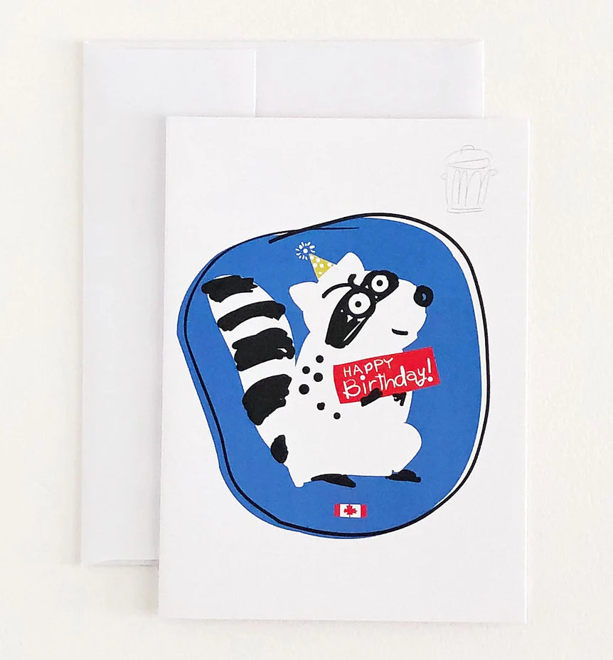 Greeting Card: Toronto Birthday Raccoon