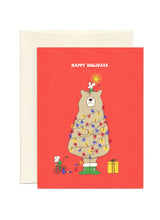 Load image into Gallery viewer, Greeting Card: Holiday Bear Tree
