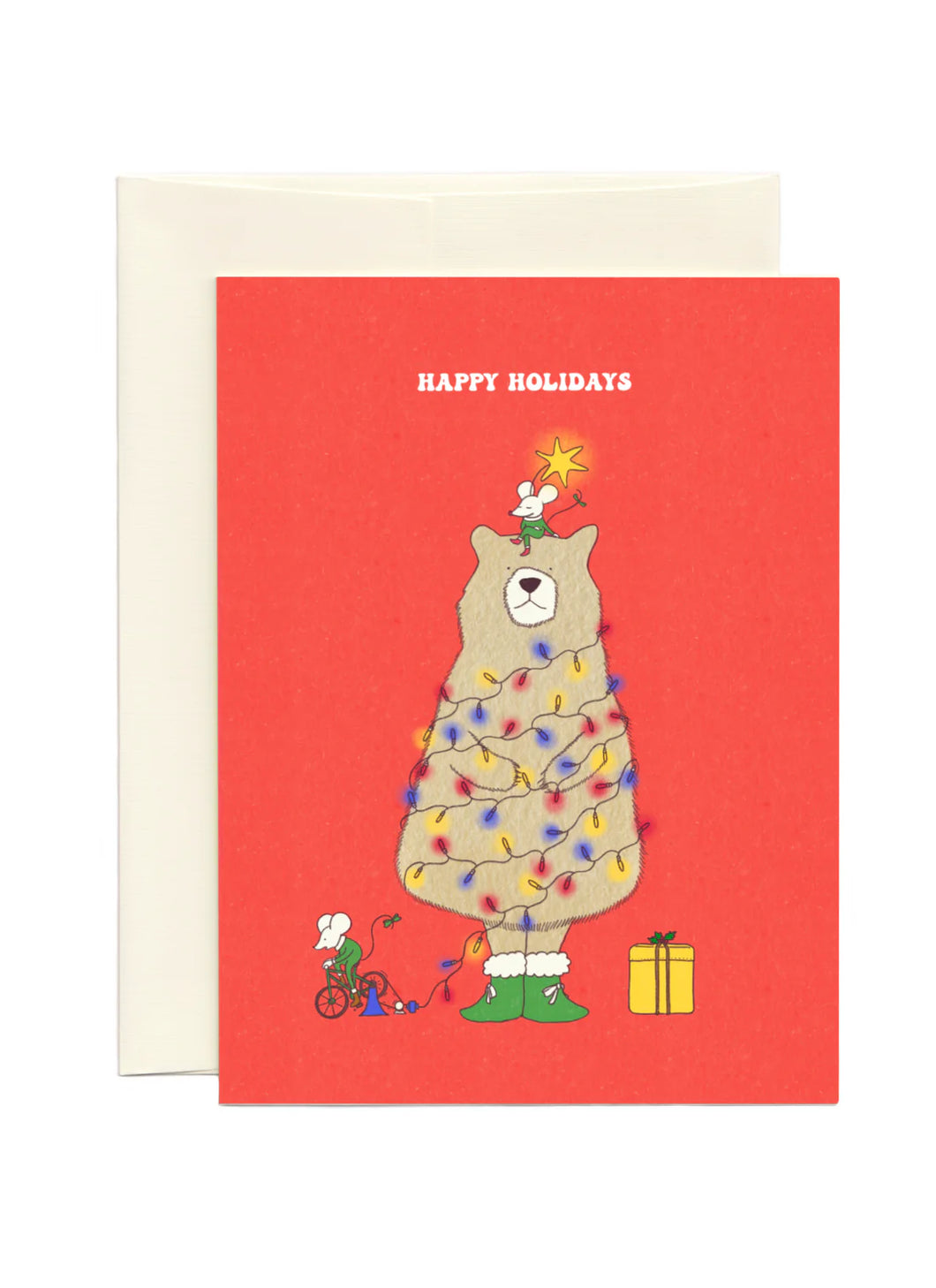 Greeting Card: Holiday Bear Tree