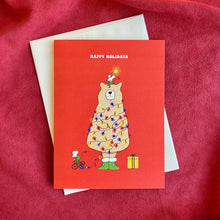 Load image into Gallery viewer, Greeting Card: Holiday Bear Tree
