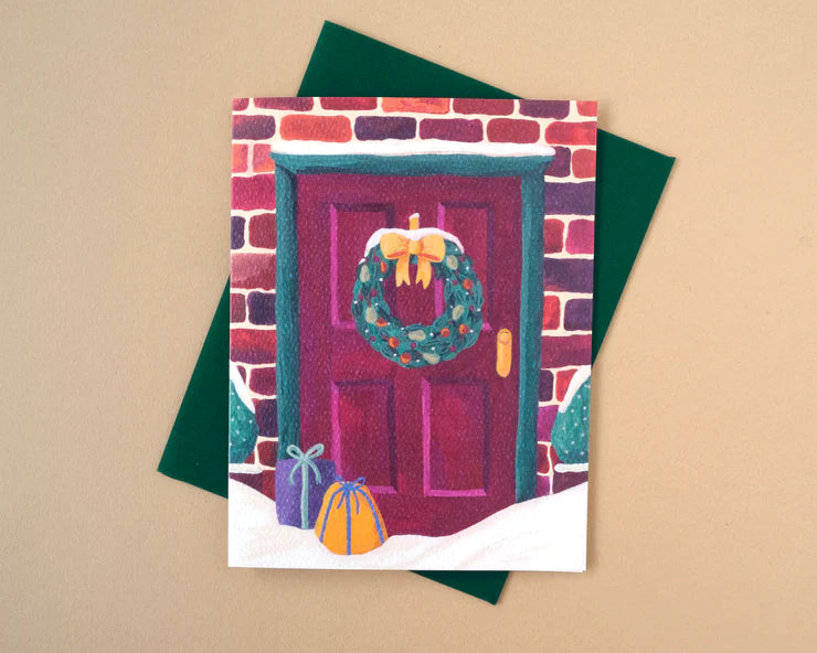 Greeting Card: Distillery District Holiday Door