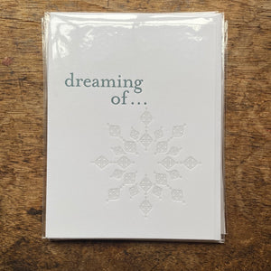 Greeting Card: DREAMING OF SNOW