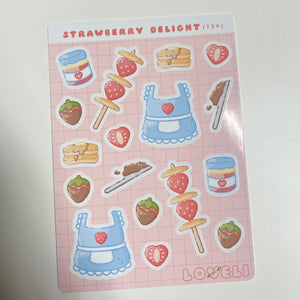 Sticker Sheet: Strawberry Delight