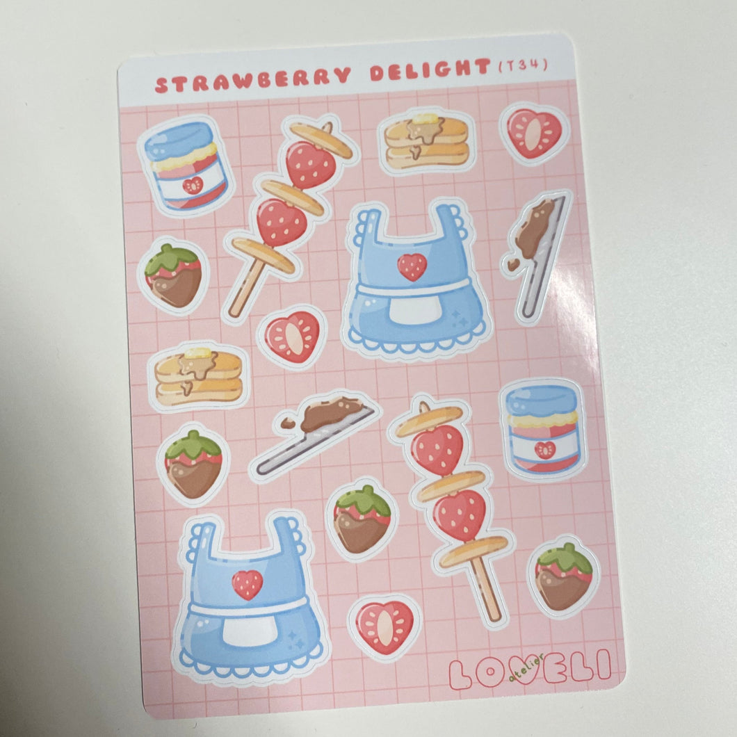 Sticker Sheet: Strawberry Delight