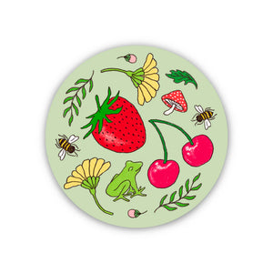 Sticker: Fruity Frog in Nature