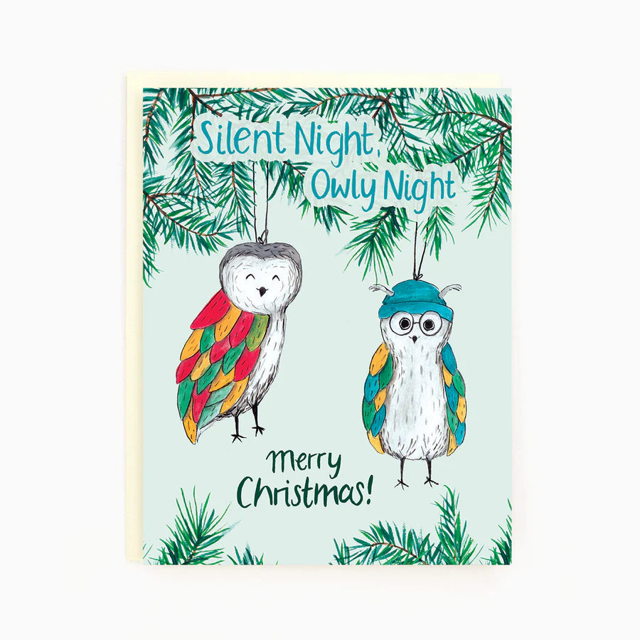 Greeting Card: Silent Night, Owly Night
