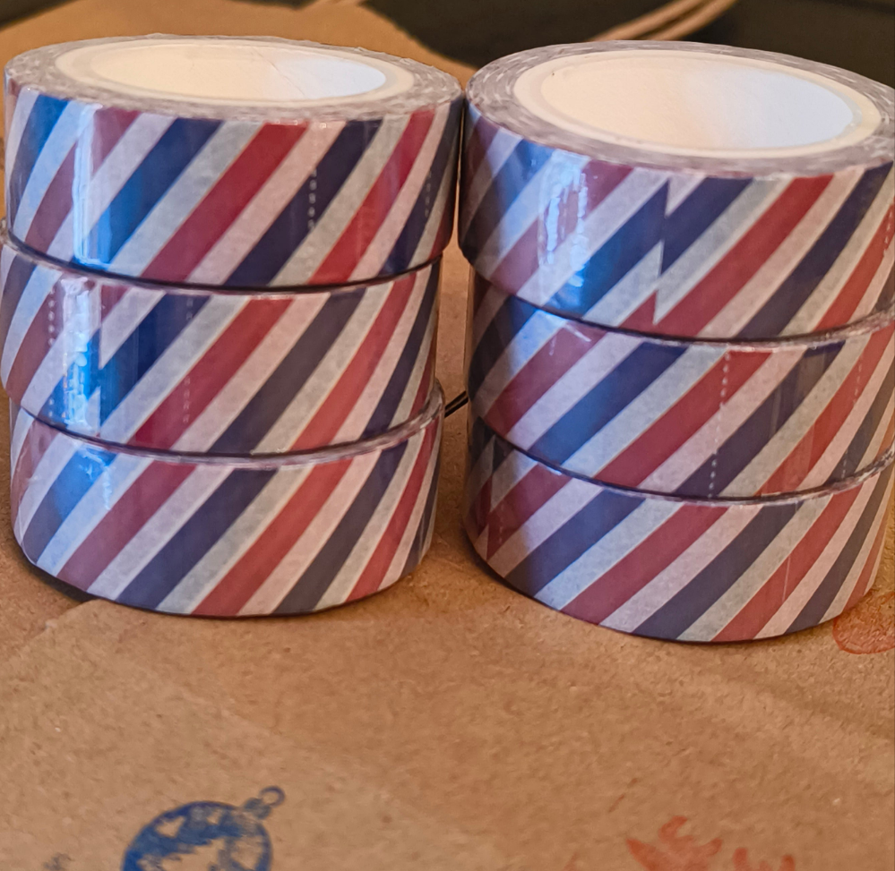 Washi Tape: Stripes (Air Mail / Candy Cane)