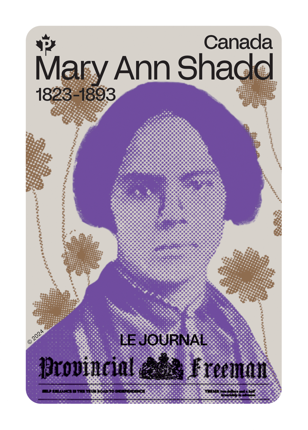 Canadian Postage: 2024 Mary Ann Shadd Domestic Stamps